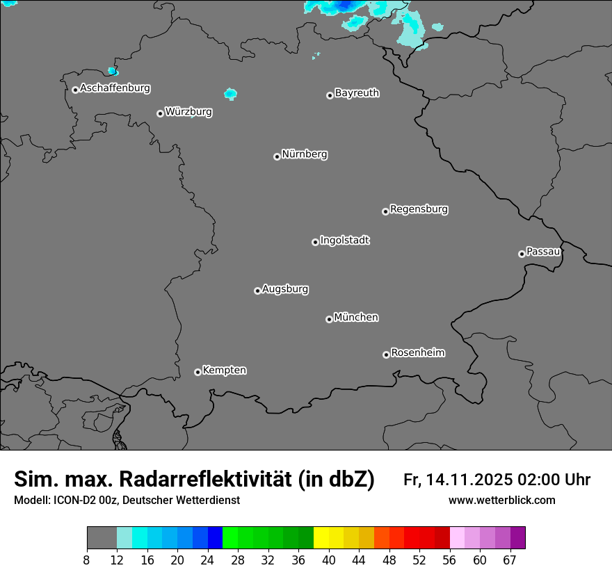 Modellkarten Simuliertes Radarbild