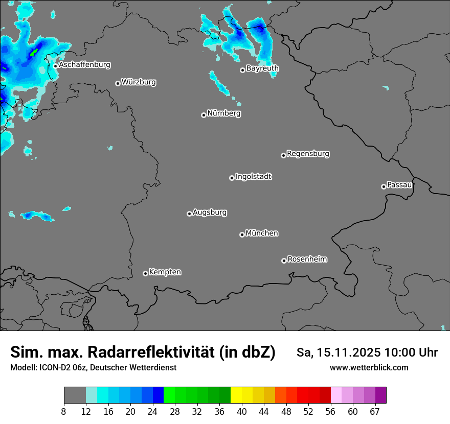 Modellkarten Simuliertes Radarbild