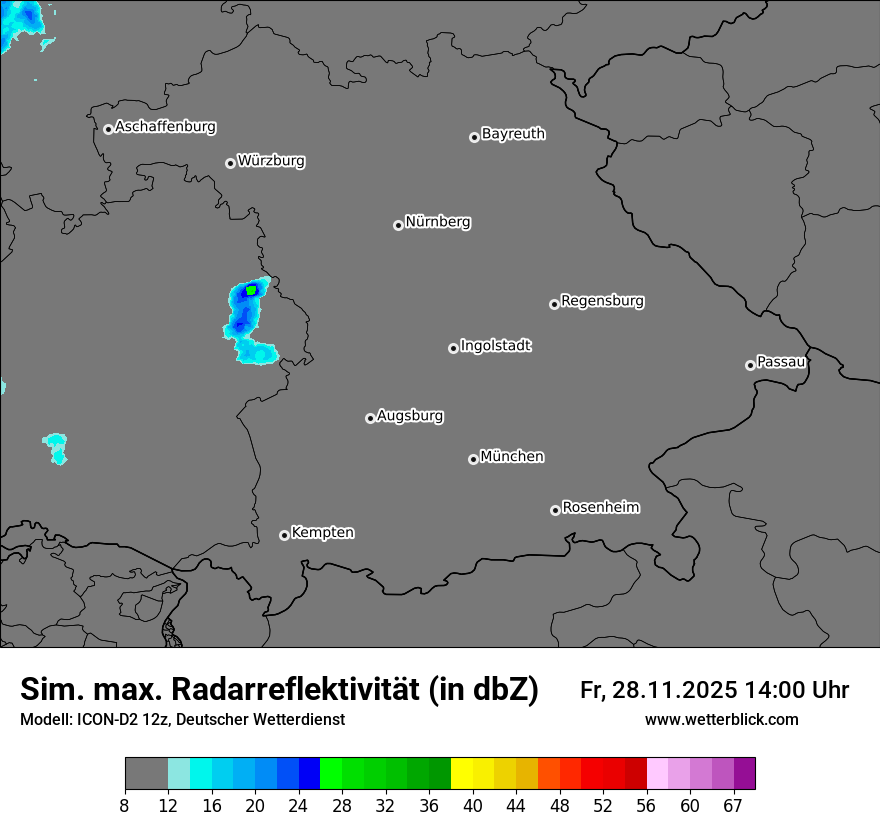 Modellkarten Simuliertes Radarbild