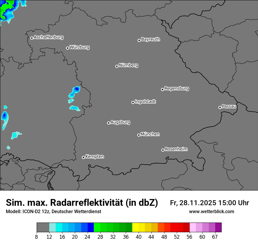 Modellkarten Simuliertes Radarbild