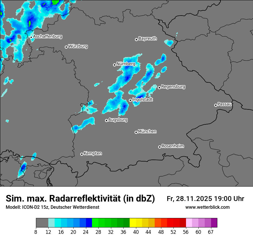 Modellkarten Simuliertes Radarbild