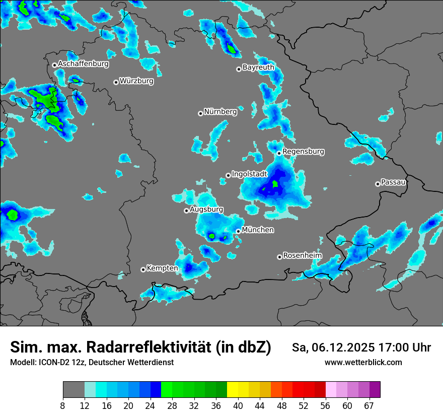 Modellkarten Simuliertes Radarbild