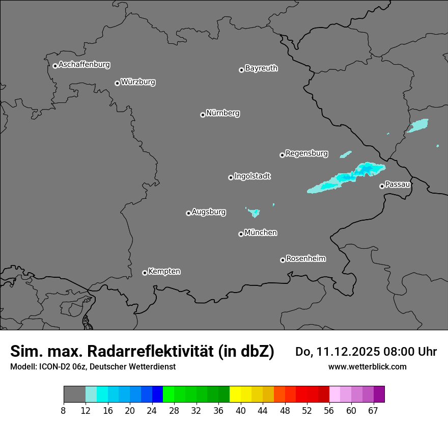 Modellkarten Simuliertes Radarbild