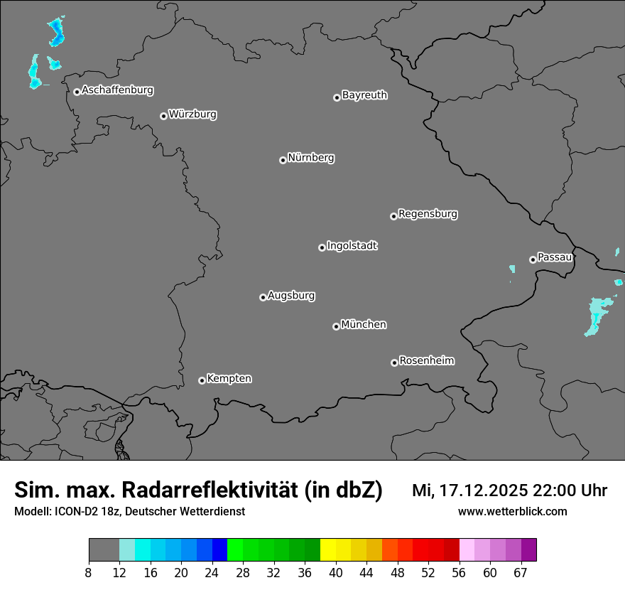 Modellkarten Simuliertes Radarbild