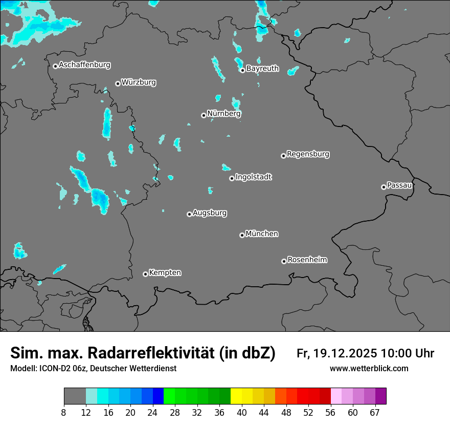 Modellkarten Simuliertes Radarbild