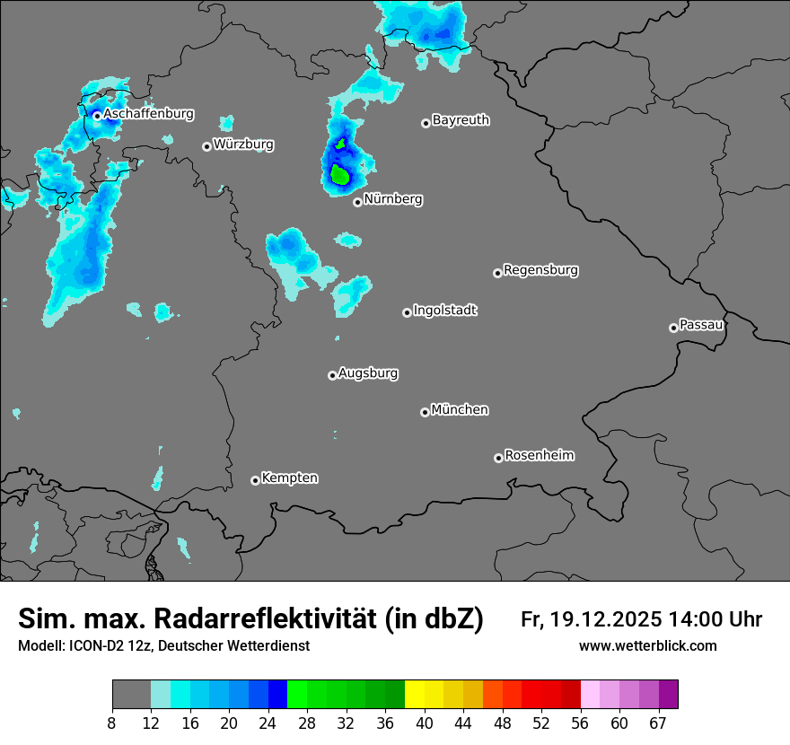 Modellkarten Simuliertes Radarbild