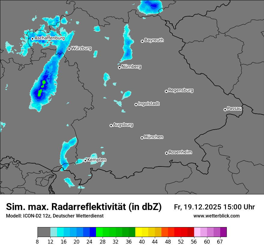 Modellkarten Simuliertes Radarbild