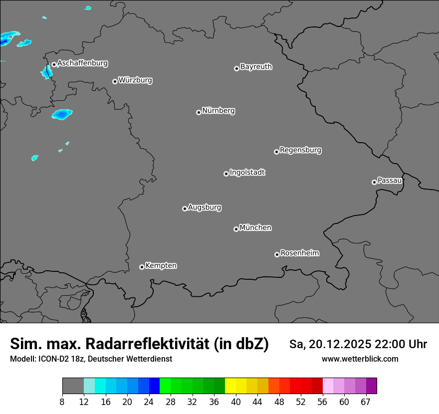 Modellkarten Simuliertes Radarbild