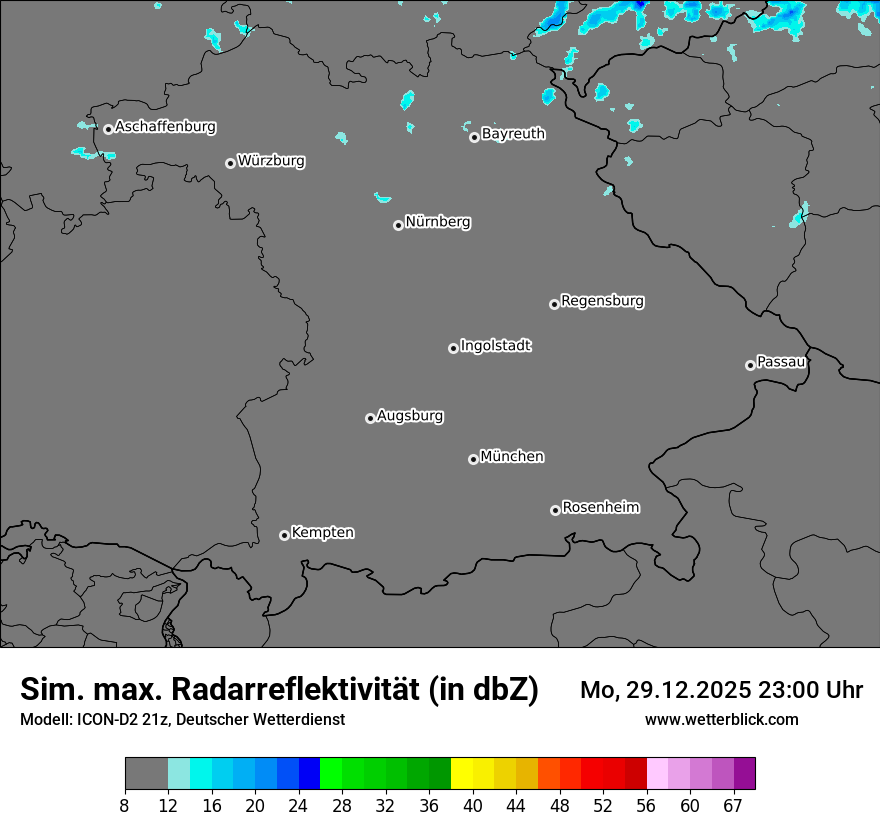 Modellkarten Simuliertes Radarbild