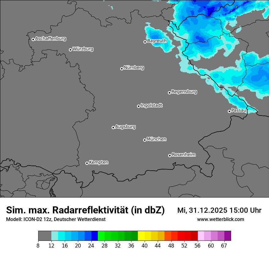 Modellkarten Simuliertes Radarbild