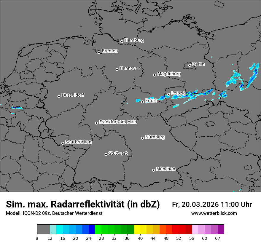 Modellkarte ICON-D2 – dbz_cmax – deutschland