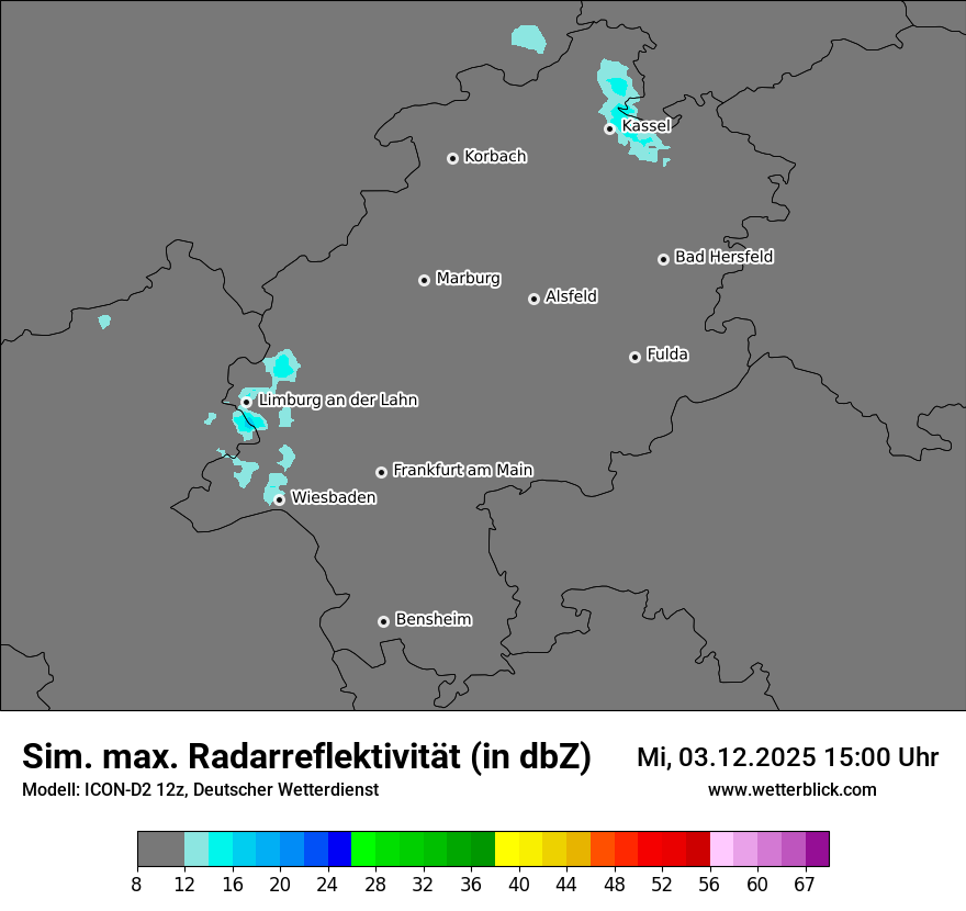 Modellkarten Simuliertes Radarbild