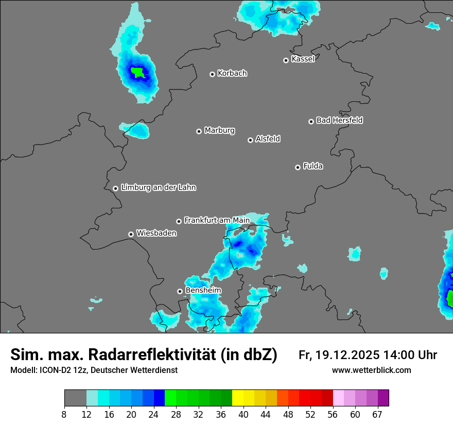 Modellkarten Simuliertes Radarbild