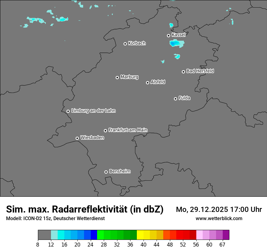 Modellkarten Simuliertes Radarbild