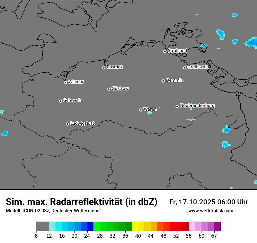 Modellkarten Simuliertes Radarbild