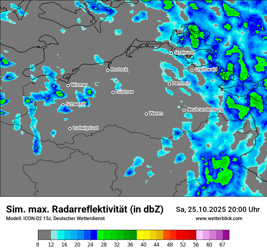 Modellkarten Simuliertes Radarbild