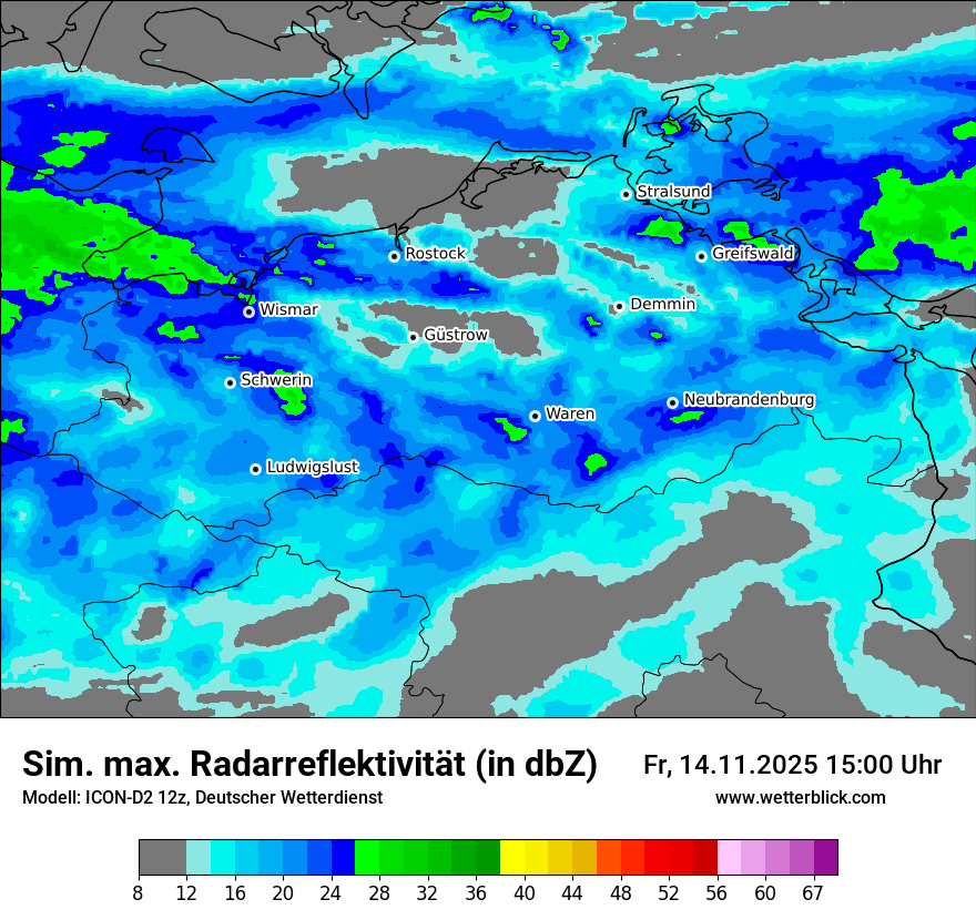 Modellkarten Simuliertes Radarbild