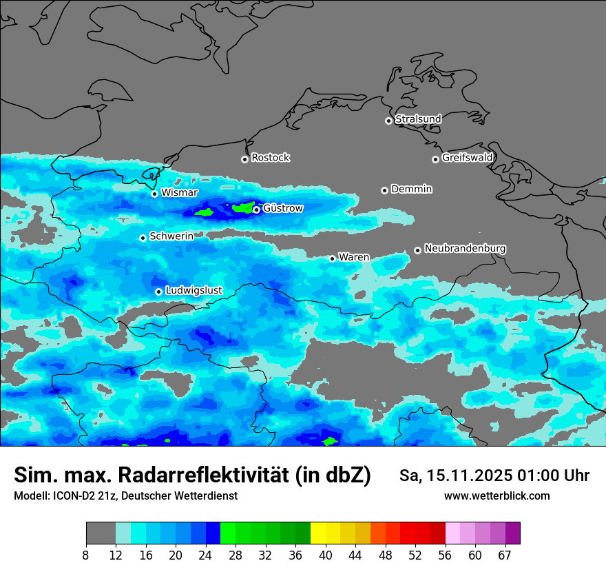 Modellkarten Simuliertes Radarbild