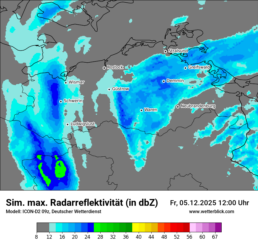 Modellkarten Simuliertes Radarbild