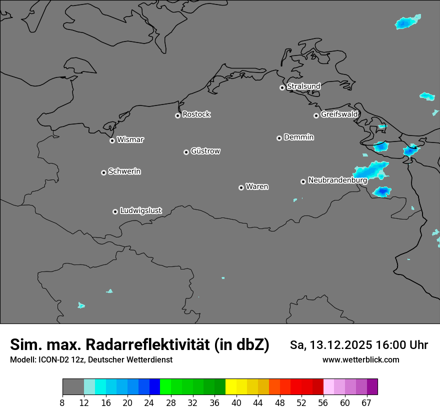 Modellkarten Simuliertes Radarbild