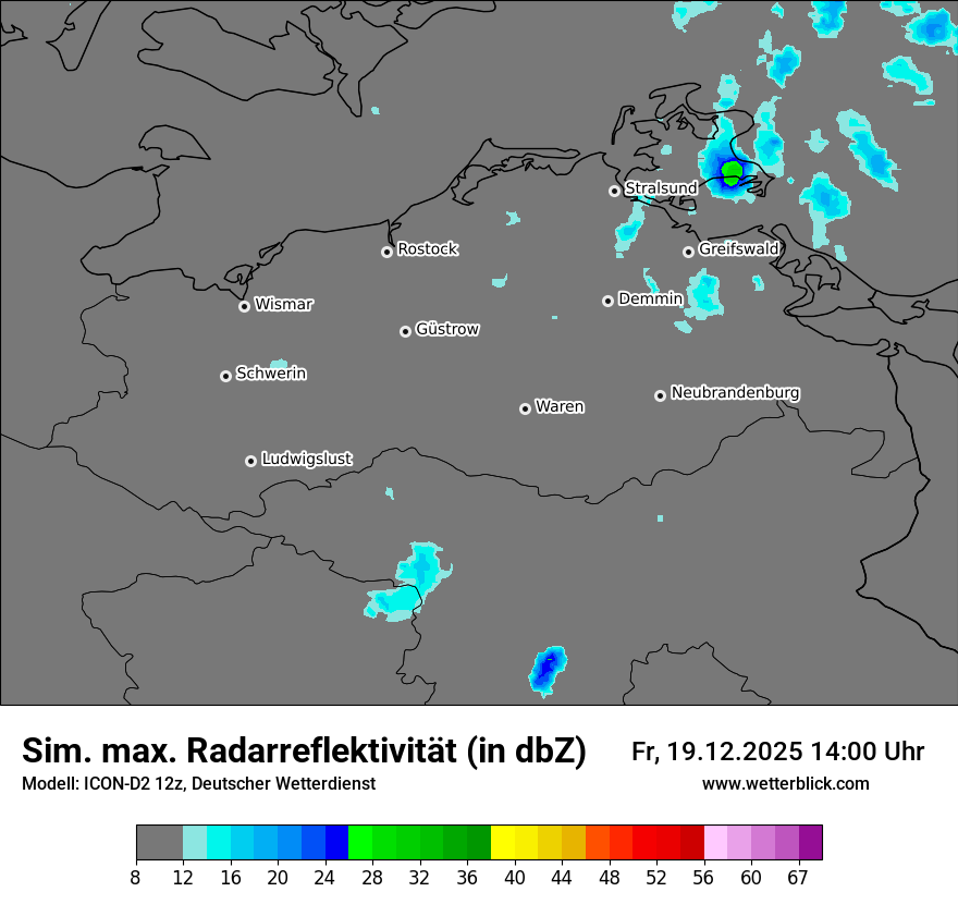 Modellkarten Simuliertes Radarbild