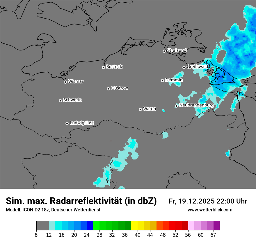 Modellkarten Simuliertes Radarbild