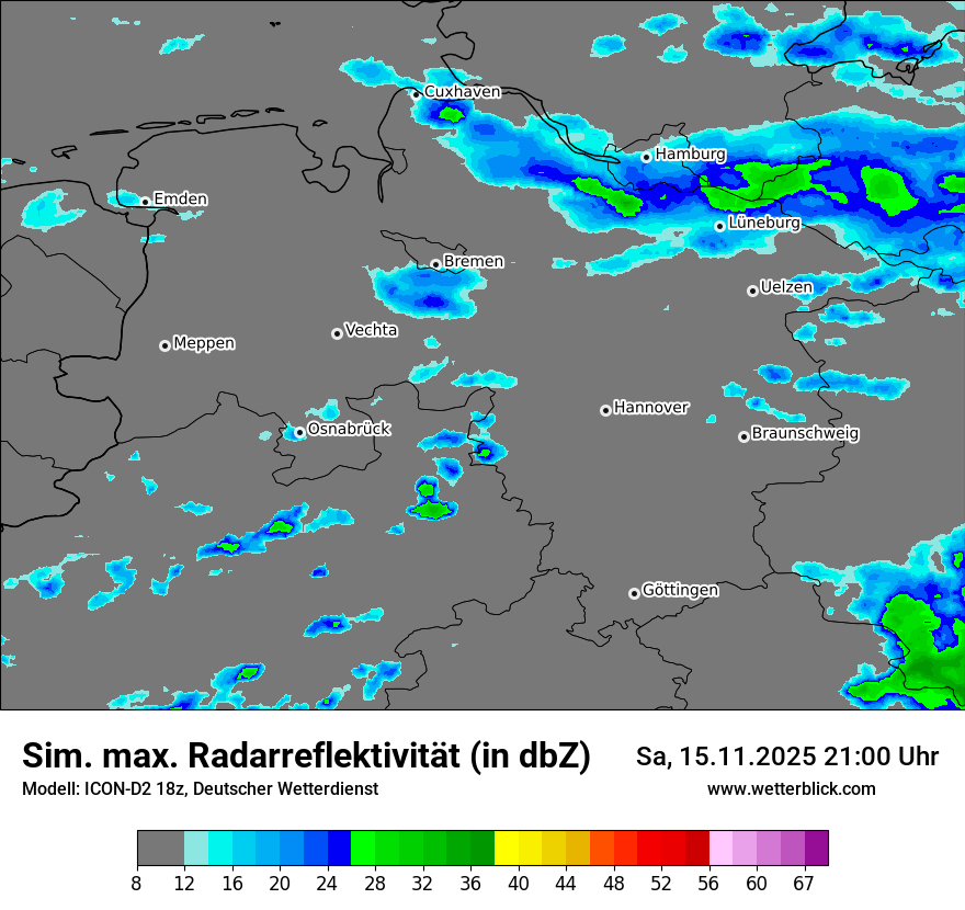 Modellkarten Simuliertes Radarbild