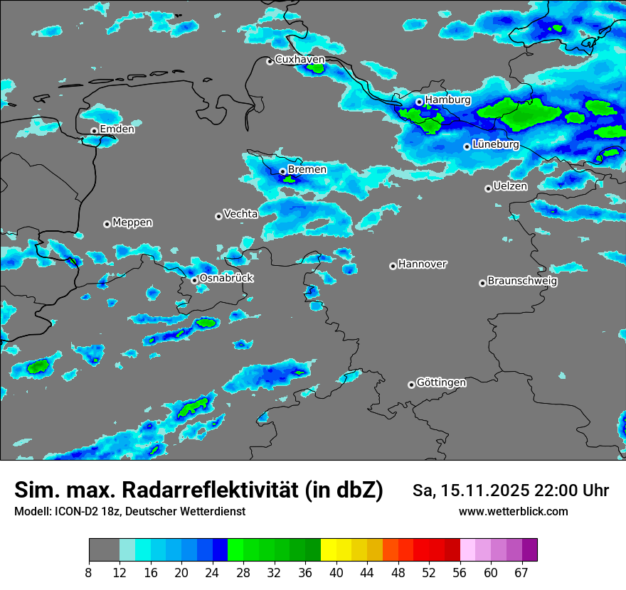 Modellkarten Simuliertes Radarbild