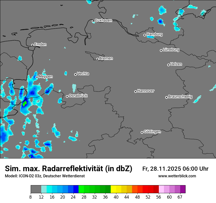 Modellkarten Simuliertes Radarbild
