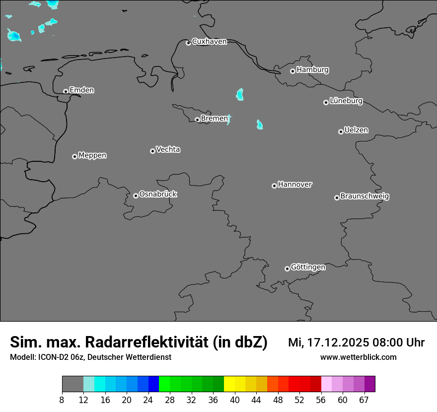 Modellkarten Simuliertes Radarbild