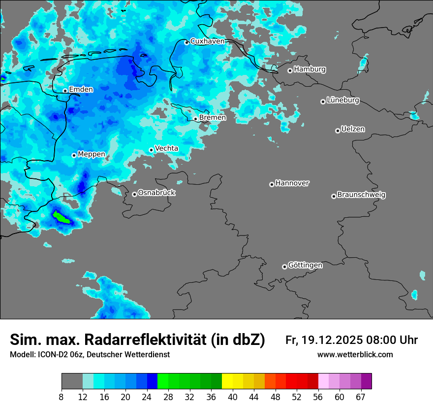 Modellkarten Simuliertes Radarbild