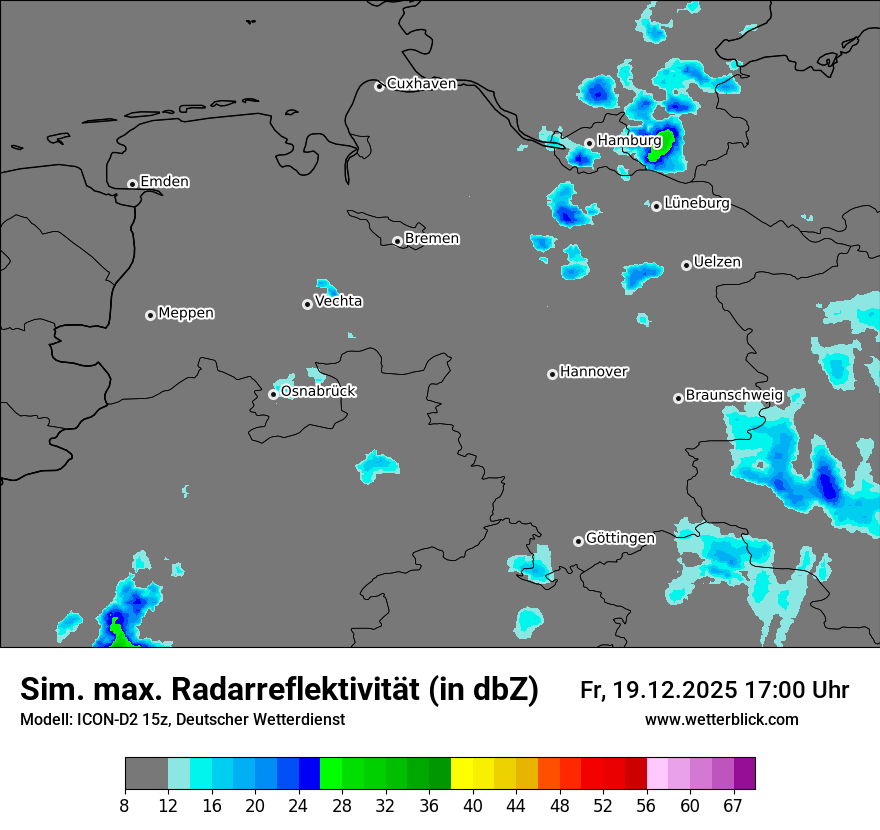 Modellkarten Simuliertes Radarbild