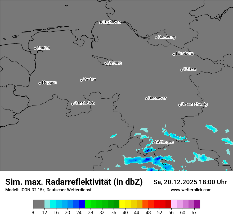 Modellkarten Simuliertes Radarbild