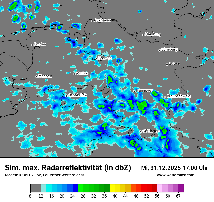 Modellkarten Simuliertes Radarbild