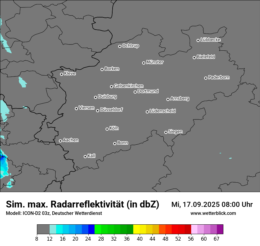 Modellkarten Simuliertes Radarbild