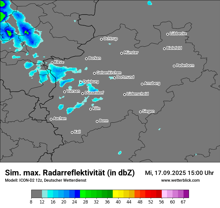 Modellkarten Simuliertes Radarbild