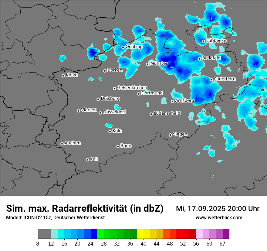 Modellkarten Simuliertes Radarbild