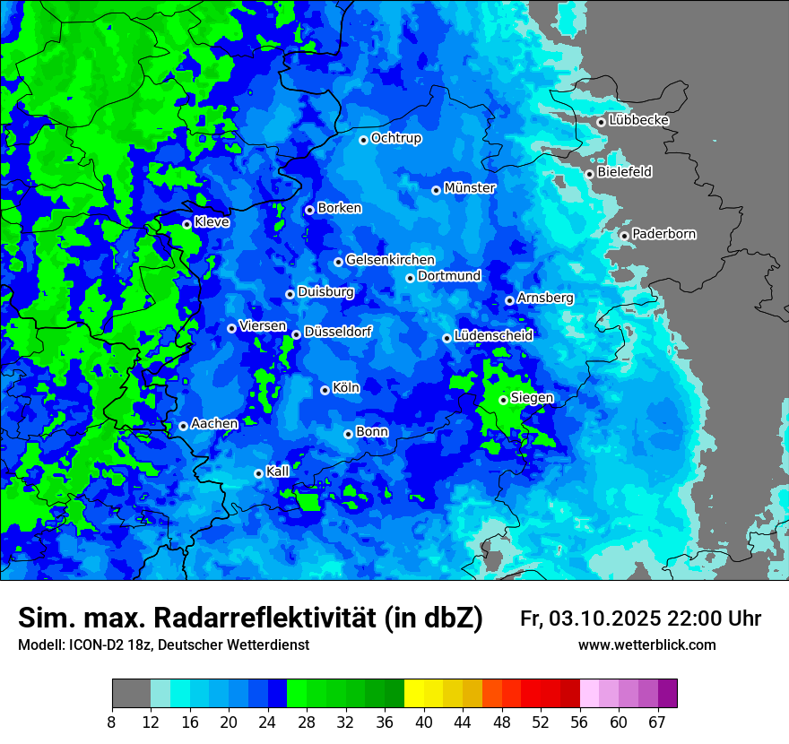 Modellkarten Simuliertes Radarbild