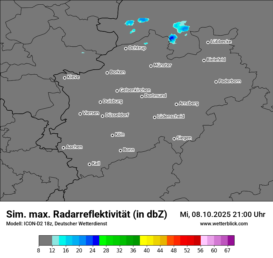 Modellkarten Simuliertes Radarbild