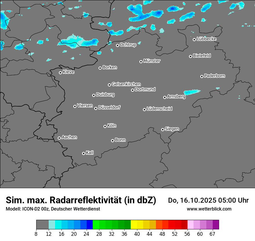 Modellkarten Simuliertes Radarbild