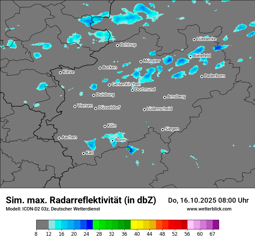 Modellkarten Simuliertes Radarbild