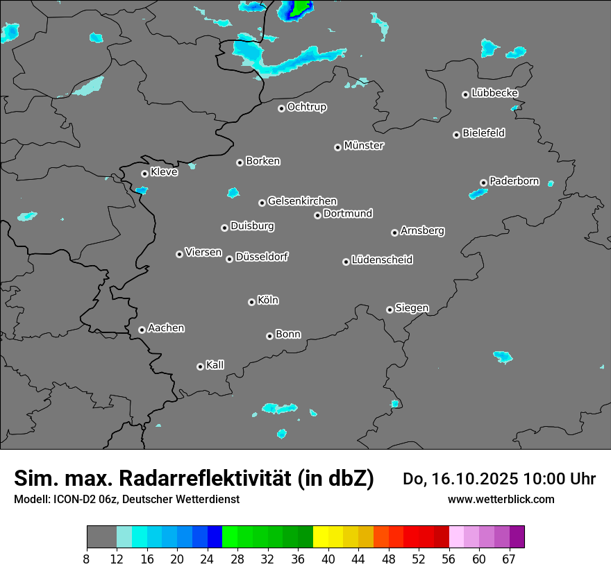 Modellkarten Simuliertes Radarbild