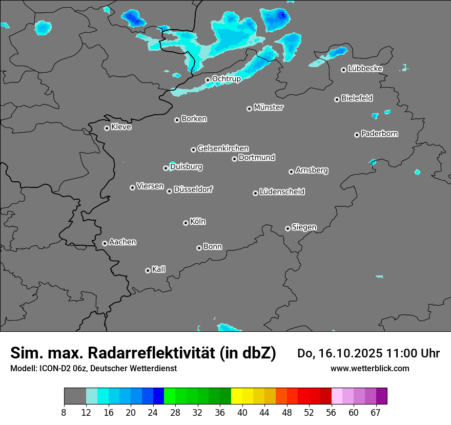 Modellkarten Simuliertes Radarbild