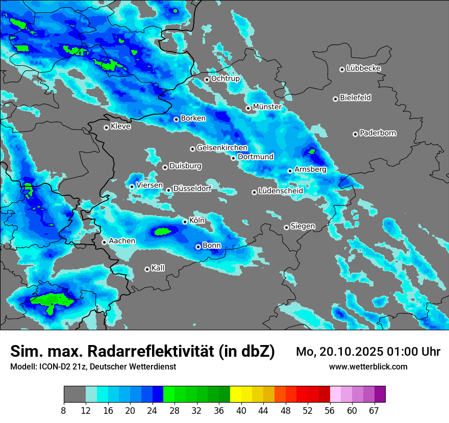 Modellkarten Simuliertes Radarbild