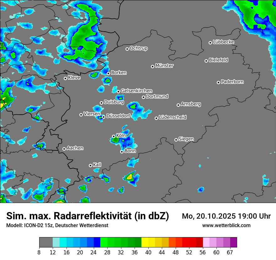 Modellkarten Simuliertes Radarbild