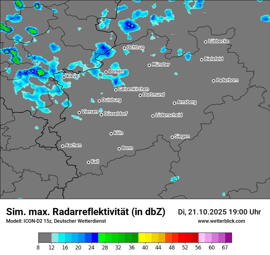 Modellkarten Simuliertes Radarbild