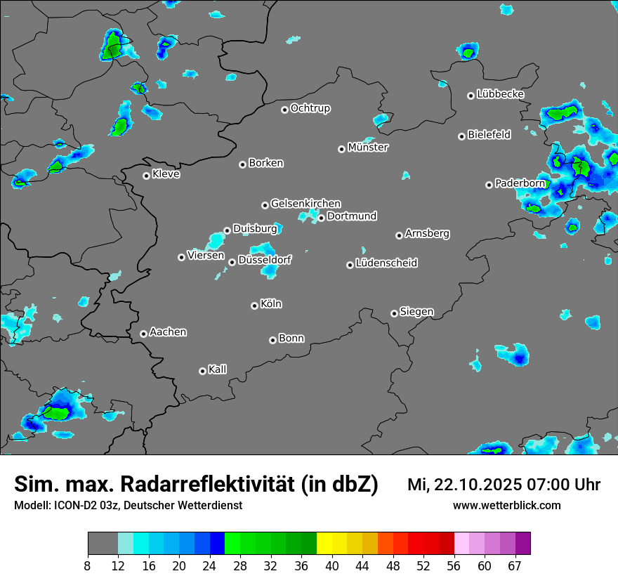 Modellkarten Simuliertes Radarbild