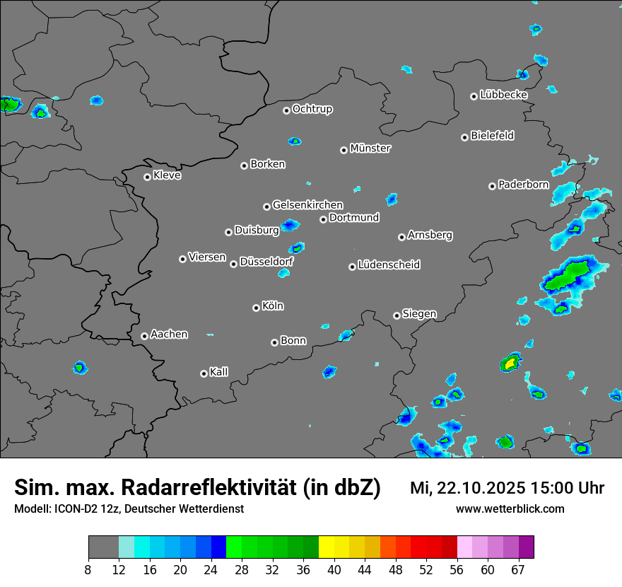 Modellkarten Simuliertes Radarbild