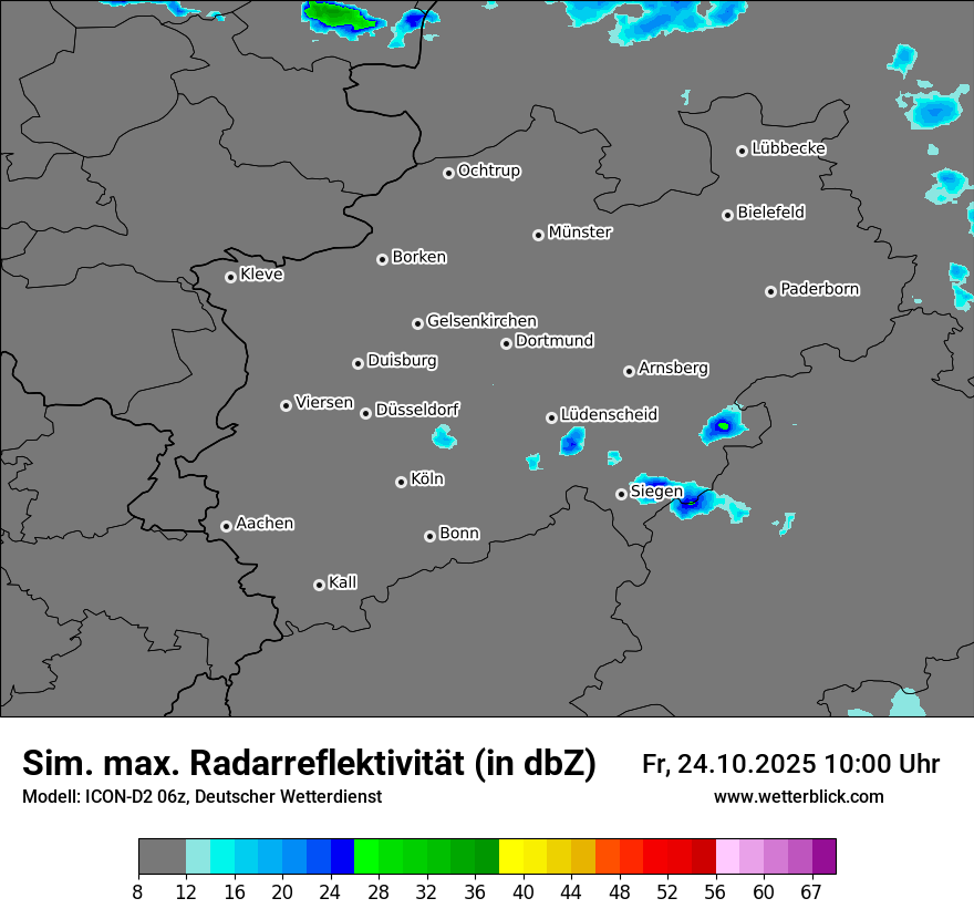Modellkarten Simuliertes Radarbild