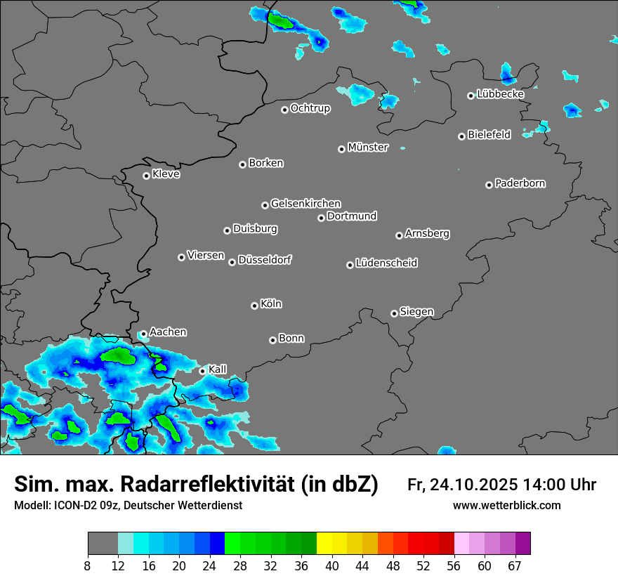 Modellkarten Simuliertes Radarbild